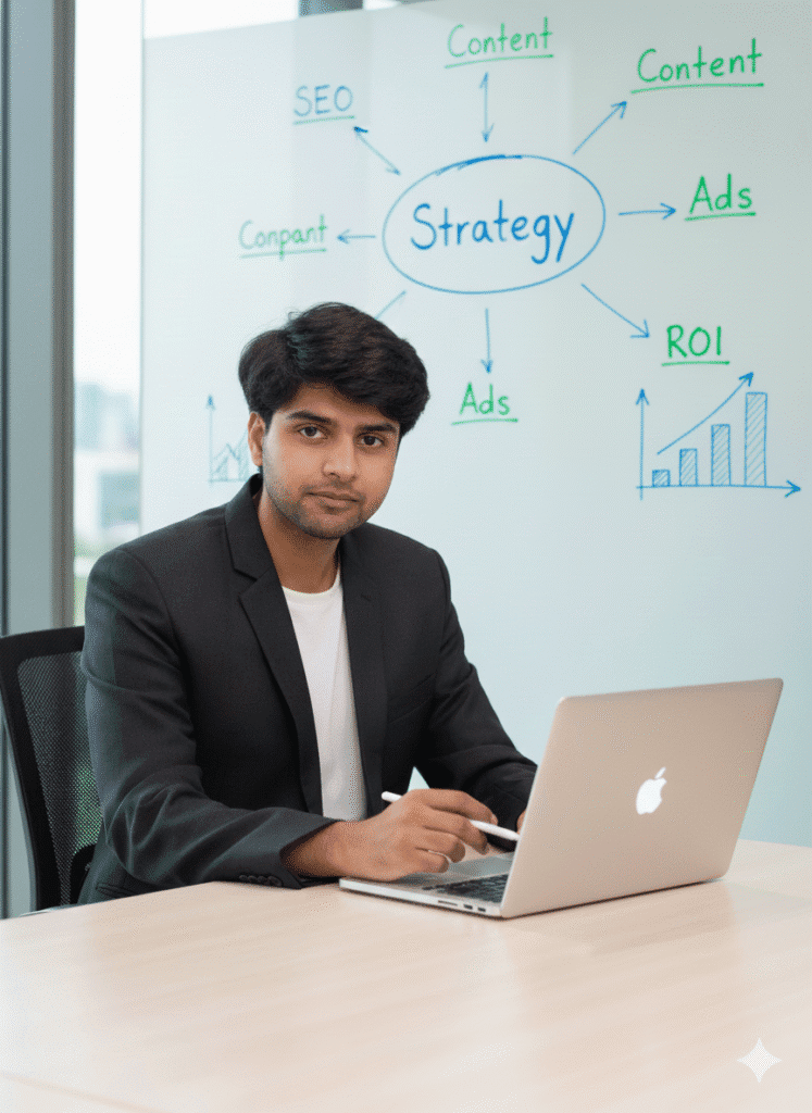 digital marketing strategist planning business growth strategy