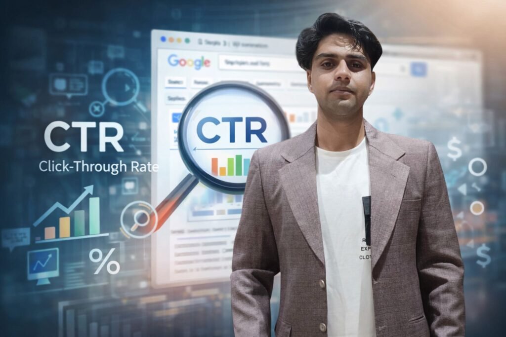 CTR in digital marketing explained with example by a digital marketing consultant
