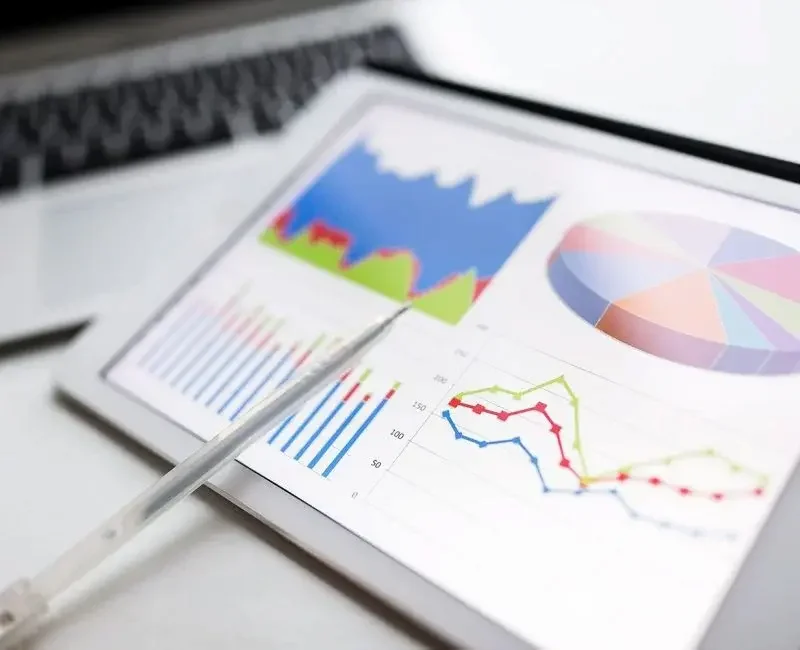Digital marketing performance analysis with charts and growth reports